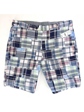 Mens Patchwork Madras Shorts Brooks Brothers NWT W35 Cotton 9in Prep Summer